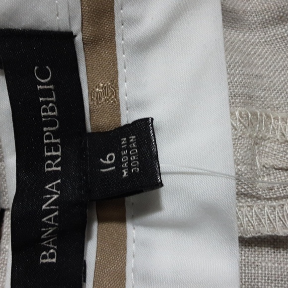 Banana republic pant trousers linen wide leg front pleated casual women 16 event - Picture 6 of 10